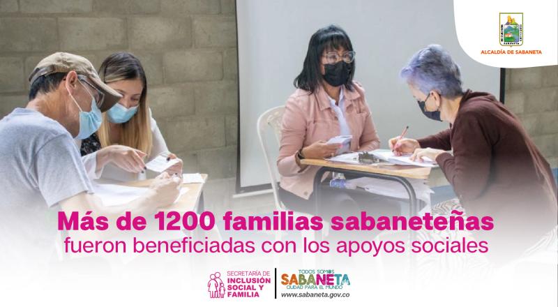 Ms de 1200 familias sabaneteas fueron beneficiadas con los apoyos sociales durante marzo